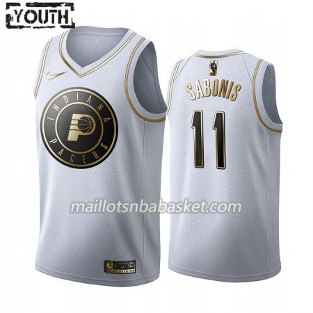 Maillot Enfant Indiana Pacers Domantas Sabonis 11 2019-20 Nike Blanc Golden Edition Swingman